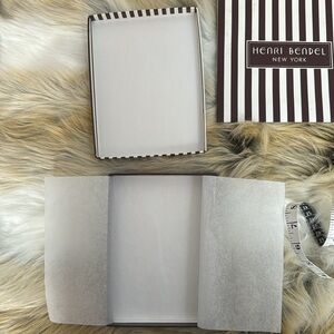 Henri Bendel 3 pieces NEW Black and White Striped Gift Bag & 2 gift boxes.